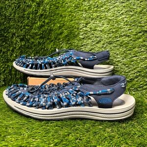 Size 10 Men’s - Keen Mens Blue Pull Tightener Casual Outdoor Shoes